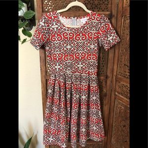 LuLaRoe Amelia Pleated Dress with Pockets